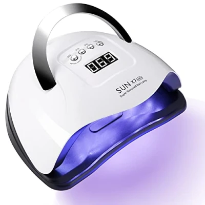 Imagen de Lampara LED Uñas 220W Secador de Profesional UV Secadora con Accesorios,Sensor Automatico, 4 Temporizadores,Sensor Inteligente,Portátil Manicura/Pedicura Salón