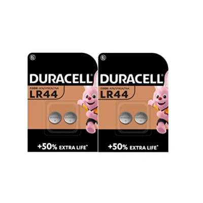 Imagen de 4 pilas Duracell LR44 A76 V13GA 76A (2 blísters de 2 baterías)