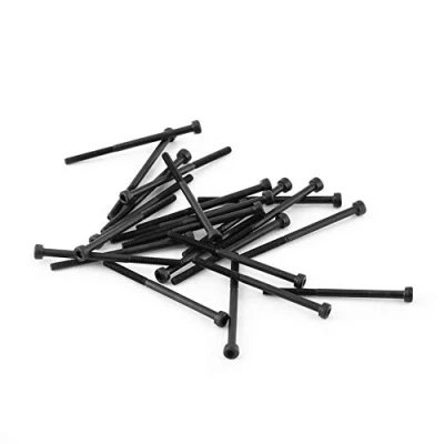 Imagen de Tornillo Hexagonal Juego de Tornillos Cabeza M3 Sujetador Acero al Carbono Aleación Grado 12.9 Accesorio Herramienta Reparación (M3*50mm【half tooth】 24pcs/pack)