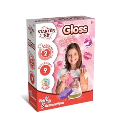 Imagen de Science4you Starter Kit Lipgloss Haz Tus Propios Labiales, Juguete Científico y Educativo, Juego Cosmética, Dermatológicamente Probado, 2 Experimentos Sencillos Divertidos para Niños 8 Años