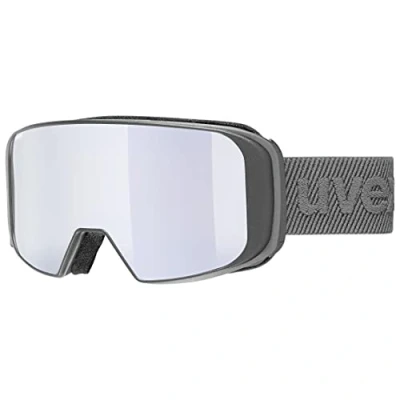 Imagen de uvex saga TO, gafas de esquí unisex, con lente intercambiable, ventilación sin corrientes aire, rhino matt/silver LGL clear, one size