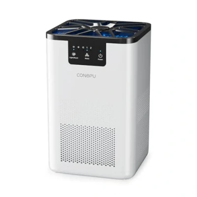 Imagen de CONOPU Purificador De Aire, FiltracióN En 3 Etapas, Air Purifier Con FuncióN Aromaterapia, Aire Para Alergias Pelo Animal, Polvo, Luz Nocturna, PurificacióN Bajo Consumo