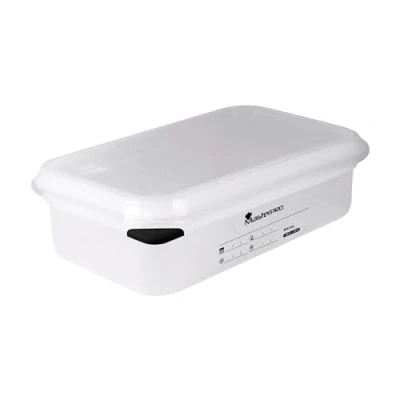 Imagen de MasterPro FOODIES Hermético de 1.8L Capacidad Color Blanco Tamaño 26,5x16,2x6,5CM Fabricado en Polipropileno Sin BPA Resistencia Térmica 40ºC a +95ºC
