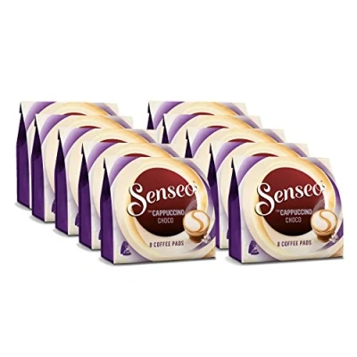 Imagen de Cápsulas Senseo Cappuccino Choco, Café con chocolate sabor, Nueva Fórmula, pack de 10, 10 x 8 pads