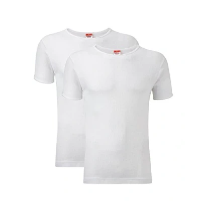 Imagen de Heatwave® Juego de 2 camisetas térmicas para hombre, ropa interior cálida, capa base, S, M, L, XL, XXL, blanco, XXL