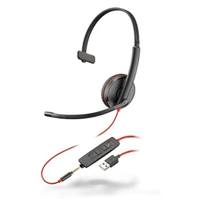 Imagen de Auriculares Con Micrófono Plantronics Blackwire 3215 Usb a Negro