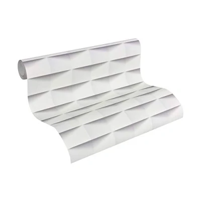 Imagen de A.S. Création papel pintado Authentic walls gris blanco 10,05 m x 0,53 302481