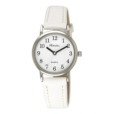 Imagen de Ravel Reloj de Mujer para Diario Colores Pastel (Caja 27 mm) Cuarzo Analógico R0137.04.2 Blanco