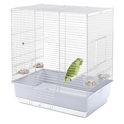 Imagen de Imac Jaula Dora Plus para cacatúas y periquitos galvanizada/Azul Hielo