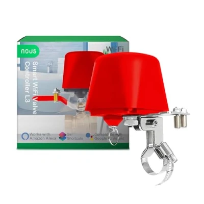 Imagen de NOUS L3 Wifi Válvula de Agua Eléctrica, Google Assistant, Alexa Compatible, smart Home App, TUYA life, Temporizador Riego Jardín Inteligente, 2,4 GHz WiFi.