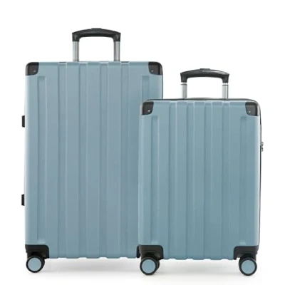Imagen de Hauptstadtkoffer Q Damm TSA Maleta rígida con 4 ruedas, Color azul., Koffer Set (S+M), Juego de maletas