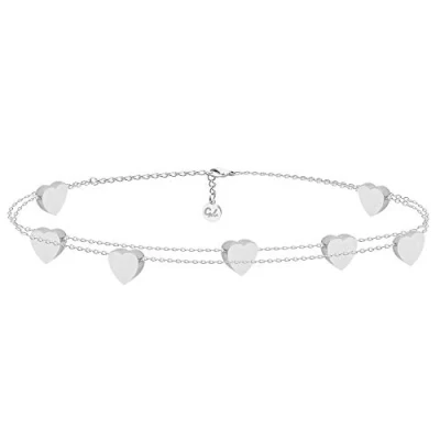 Imagen de GD GOOD.designs Pulsera Corazón Plata para Señoras I Dama de Honor con Corazones Filigrana Ajustable Amistad en