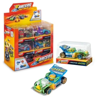 Imagen de T Racers Mix&#039;N Race Colección de 12 Coches coleccionables, Cada Coche Desmontable en Dos Partes con Piezas Intercambiables, 2