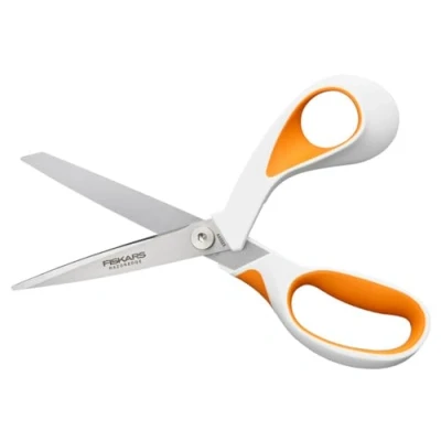 Imagen de Fiskars Tijeras multiuso, Longitud de las hojas: 9,5 cm, Hoja acero inoxidable/Mangos plástico, Naranja, RazorEdge, 1014579