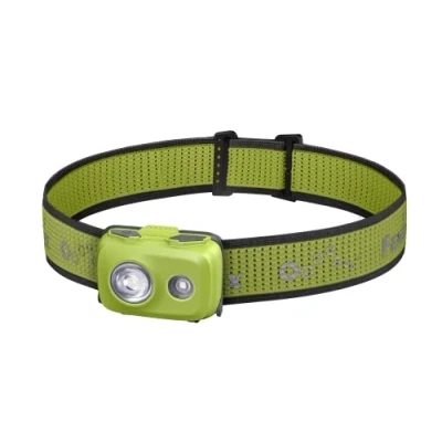 Imagen de FENIX HL16 Linterna frontal multiusos ligera verde 450 lúmenes 104 m 100 horas máx. Alimentado por AAA Modo de luz roja Función SOS IP66