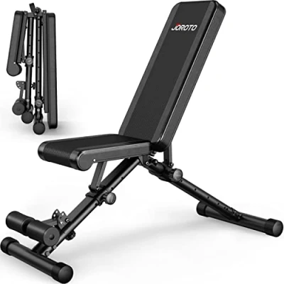 Imagen de JOROTO MD35 Banco de Pesas Ajustable Bancos Entrenamiento Fuerza Carga 318 KG para Plegable Cuerpo Completo en Casa (con Ajuste Rápido Bloqueo Automático)