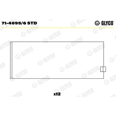 Imagen de Cojinete de biela GLYCO 71 4095/6 STD