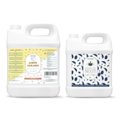 Imagen de PLANTAWA Pack Jabón Potásico 5L + Aceite de Neem 2L Limpieza Eficiente y Repelente Natural Plagas Cuidado Ecológico para Huerto. Versátil Respetuoso con el Medio Ambiente.