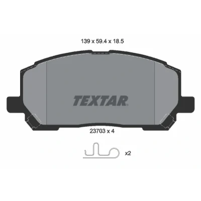 Imagen de TEXTAR 2370301 Juego de pastillas freno con contacto avisador desgaste LEXUS: RX I