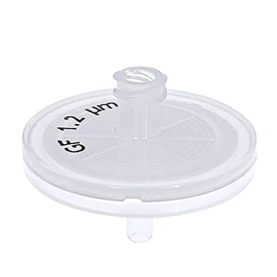 Imagen de Filtro de jeringa, ABLUO, 25mm, Membrana Glass Fiber, 1.2µm, alojamiento PP, 10/pc