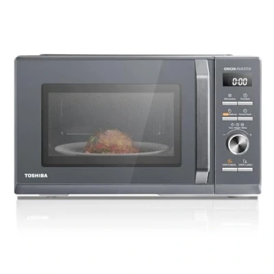 Imagen de Toshiba Morandi Horno de microondas (25 L, 3 en 1, 900 W, 6 programas, 10 niveles potencia, 7 menús automáticos, limpieza fácil, MW3 AG25PFI(MG)