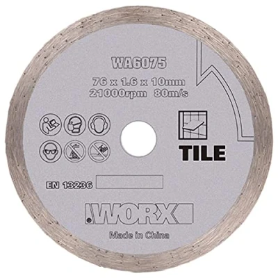 Imagen de WA6075 WORX Disco de diamante para mini amoladora WX801 (76 mm) 21.000 r.p.m Banda continua Ideal azulejo
