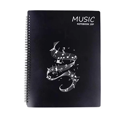 Imagen de Tamaño A4 Documento de Nota Musical 20 Páginas / 40 Bolsillos Carpeta Poseedor Caso partituras File Clef Canción papel almacenamiento, Bolsa porta documentos