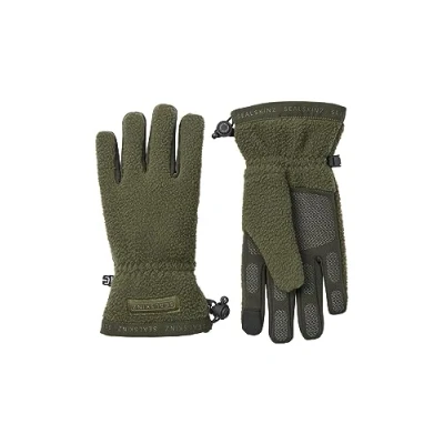 Imagen de SEALSKINZ Hoveton Guante con forro polar de borreguillo para tiempo frío, impermeable, verde oliva, S