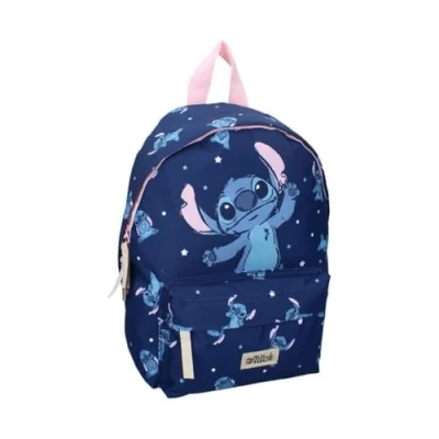 Imagen de mybagstory mochila para niña, diseño de niños y escuelas, guarderías, talla 31 cm, correas ajustables, idea regalo, Stitch Azul, enfant