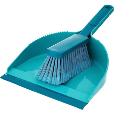 Imagen de Leifheit 41401 Set de Cepillo y recogedor, Verde Turquesa, 22.5 x 35.5 10.5 cm