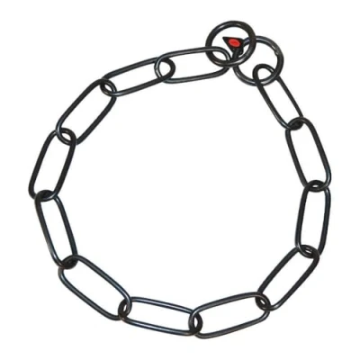 Imagen de HS Sprenger Collares básicos para Perros Collar eslabón Largo Acero Inoxidable Negro
