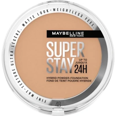 Imagen de Maybelline New York Superstay Híbrido 24H Base de Maquillaje en Polvo, Súper Cobertura, Ligera, Hasta 24H, Tono 48
