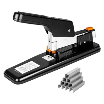Imagen de Amazon Basics Grapadora potente, 90 hojas, Plateado