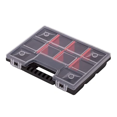 Imagen de Mivos caja de surtido 8&quot; para accesorios y piezas pequeñas, tornillos con 11 compartimentos almacenamiento, pequeña 195 x 155 35 mm, clasificación