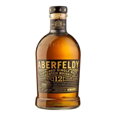Imagen de Aberfeldy 12 Años Highland Scotch Single Malt Whisky, 40 % vol., 700 ml, con estuche de regalo, Whisky añejado en barricas roble, notas miel, fruta, especias, vainilla y un toque ahumado, 70 cl