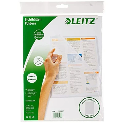 Imagen de Leitz 41006003 210 x 297 mm (A4) PVC Protector (210 (A4), Transparente, PVC, Retrato, Parte superior y lateral, 220 mm)