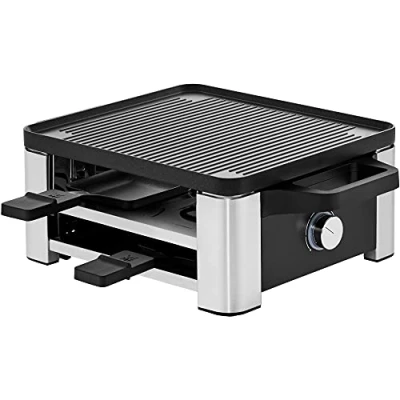 Imagen de WMF Lono Grill y Raclette con Sartenes Deslizadores, para 4 Personas, 870 W, Acero Inoxidable Mate