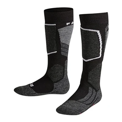 Imagen de FALKE SK2 Intermediate K KH lana hilo funcional calida gruesa 1 par, Calcetines de esquí Unisex niños, Negro (Black Mix 3010), 35 38