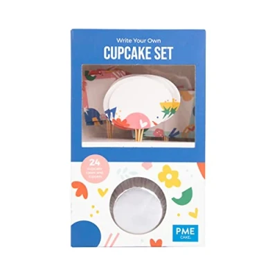 Imagen de PME Set para Cupcakes Write Your Own Message, Juego de 24