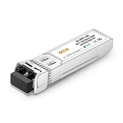 Imagen de 6COMGIGA Módulo de transceptor SFP+ 10GBase SR 10GB/s para Cisco SFP 10G SR, Ubiquiti, D Link, Supermicro, Netgear, Mikrotik, ZTE (MMF, 850nm, 300 Metro, DDM)