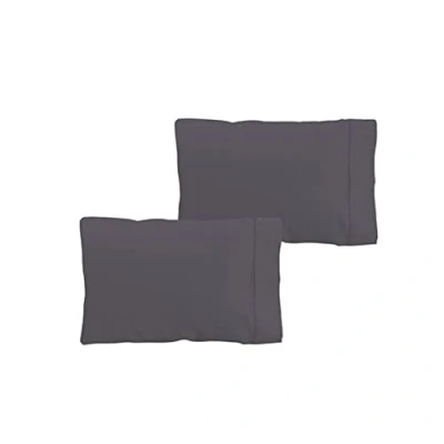 Imagen de Donegal Collections Pack 2 Fundas de Almohada (75x45 cm) Cama 150, Color Gris Oscuro. Suave y Cómoda, Microfibra Extra 50% Algodón Poliéster. Confort Alta Durabilidad