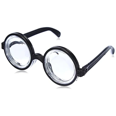 Imagen de Boland 00371 Gafas Nerd, negras, con montura de cuerno, empollón simpático, especialista en empollones, bicho raro, carnaval, fiesta disfraces, temática, disfraz, accesorio