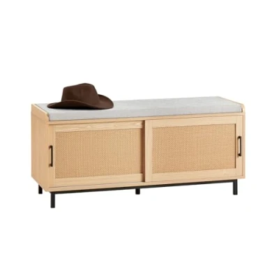 Imagen de SoBuy Banco Zapatero de Almacenamiento con 2 Puertas 110 x 40 49 cm FSR154 N ES