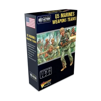 Imagen de Warlord Games US Marine Weapons Teams miniaturas a escala de 28 mm para acción pernos altamente detalladas la Segunda guerra Mundial juegos mesa