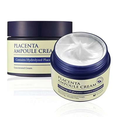 Imagen de [Mizon] Crema hidratante facial con extracto de placenta (50ml) líneas finas, arrugas, producción colágeno, elasticidad la piel, firmeza, fórmula suave (Placenta Ampoule Cream)