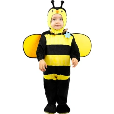 Imagen de Funidelia Disfraz de Abeja para bebé Talla 12 24 Meses Animales, Insectos, Bicho, Color: Amarillo Divertidos Disfraces y complementos Carnaval Halloween