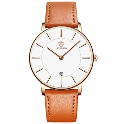 Imagen de BEN NEVIS Reloj Hombre,Relojes Analogicos Cuarzo Hombre,Reloj Ultra Delgado,con Carcasa Ultrafina,Visualización de la Fecha,Correa Cuero,Elegante y Clásico Pulsera Moda,Regalo Hombres