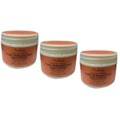 Imagen de 3 x karité Moisture Coconut &amp; Hibiscus Curl Enhancing Smoothie Thick/Curly Hair 340 g (total 1020 g)