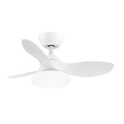 Imagen de Abrila Ventilador DC PARAMO Blanco con tres Aspas 6 Velocidades Ajustables 3 Temperaturas de Luz Seleccionables Mando a Distancia Incluido