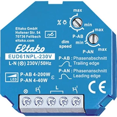 Imagen de Eltako Carga mínima regulador de voltaje universal sólo 4w eud61npl 230v